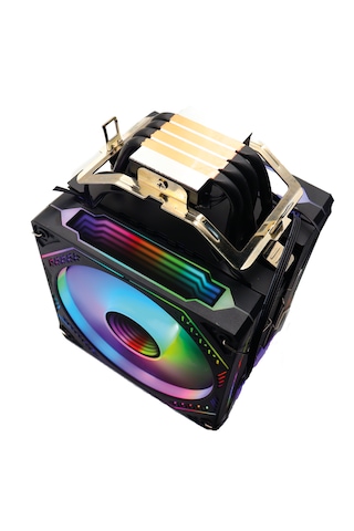 Zoko Ice Pro Bp4 Siyah Auto Rainbow Fanlı Kule İşlemci Fanı