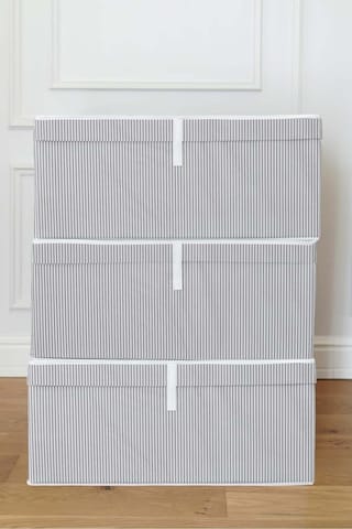 Çok Amaçlı Kutu - Mega Plus Gri, 70 X 40 X 30 Cm Desenli