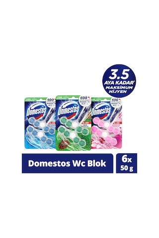Domestos Okyanus + Çam + Manolya Wc Blok Tuvalet Bloğu 3'lü