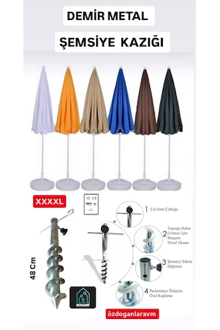 Xxxxl Fırtına Şemsiye Çadır Bahçe Kamp Plaj Yer Sabitleme Kazıgı