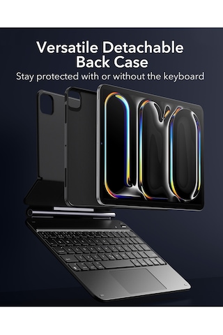 Apple Uyumlu iPad Pro 11" 2024, M4 Rebound Manyetik 360 Klavyeli Kılıf Klavyeli Kılıf