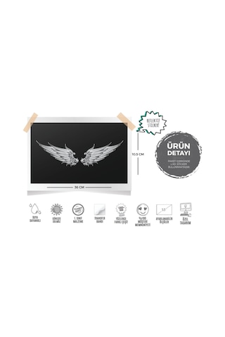 Bay Etiket Rfhlm46 Reflektif Melek Kanadi Sticker Ozel Seri (216515727)