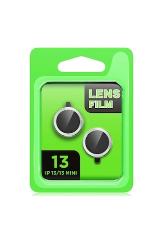Mey İthalat iPhone Uyumlu 13 Mini Raze Metal Kamera Lens - Gümüş