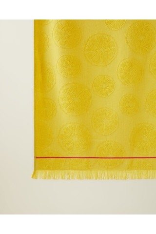 Sweet Lemon Pamuk Plaj Havlusu 70x140 Cm Sarı