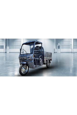 Sfm Express Max 2025 Kabinli Elektrikli 3 Teker 1500 W Tricycle Moped Gri