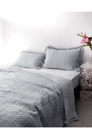 Madame Coco Medus Çift Kişilik Yatak Örtüsü - İndigo Indigo