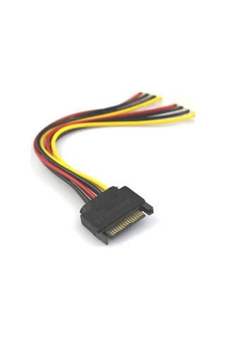 Boblov Dişi Sata Power To 2 Molex Ide Power Kablo 6 18Awg 15 Cm