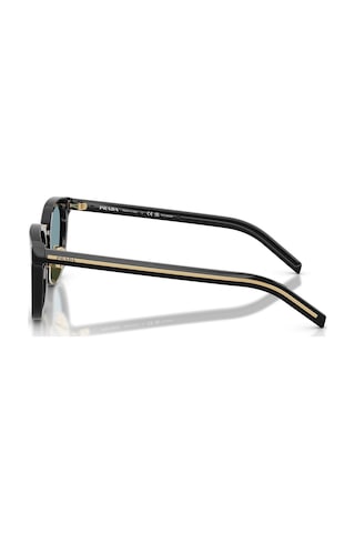 Prada Pr C01sd 16k04d 52 Unisex Polarize Oval Aynalı Siyah Kemik Güneş Gözlüğü Siyah