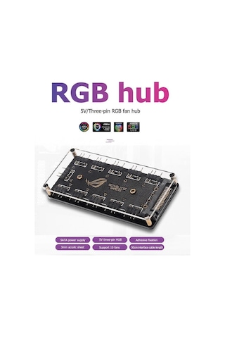 Argb Rgb Led 3 Pin 11 Port 5v Sata Power Güç Fan Çoklayıcır Şerit Hub Kablo Splitter