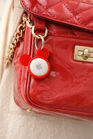 Mickey Mouse Airtag Uyumlu Anahtarlık Çanta & Anahtar Takip Aparatı Beyaz