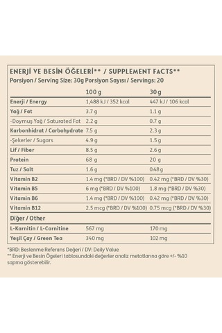 Clean Powders Lean Shake 600 Gr Vanilya