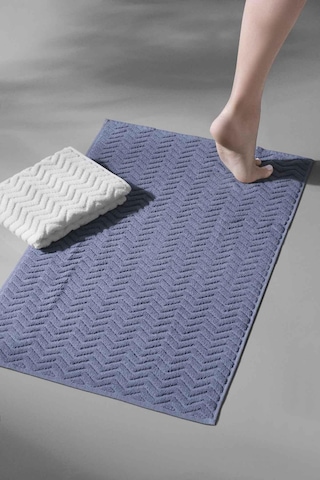 Taffeta X Bathmat Sky - Ekstra Yumusak, Modern %100 Pamuk 50X75Cm Mavi