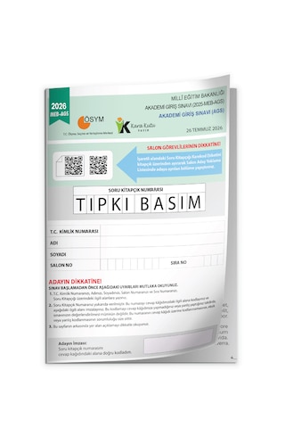 2026 Meb Ags Ösym Çıkmış Soru Tıpkı Basım Kitapçığı Çözümlü Türkiye Geneli Deneme