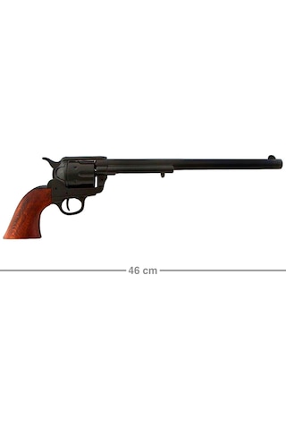 Denix Dekoratif Siyah Cal.45 Peacemaker Revolver 12 İnc 46 Cm , Amerika 1873