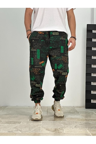Cocopelli Erkek Mailbox Desenli Jogger Coc2395 Yeşil