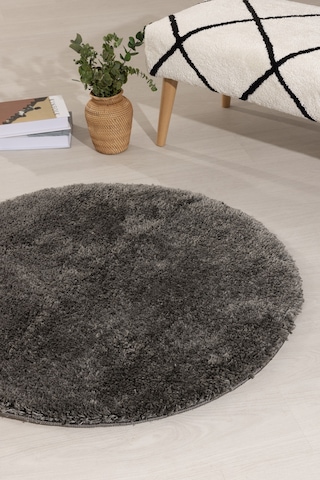 Koza Home Douro Shaggy Banyo Paspası Füme Kaydırmaz Taban Daire 120 X 120 C Füme