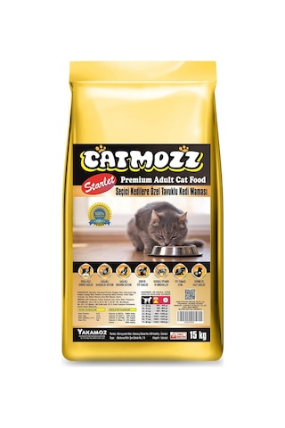 Catmozz Starlet Seçiçi Kedilere Özel Tavuklu Yetişkin Kedi Maması 15 KG Catmozz Starlet Seçiçi Kedilere Özel Tavuklu Yetişkin Kedi Maması 15 KG