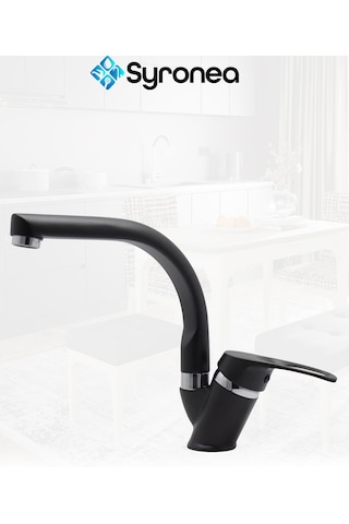 Mix Siyah Banyo Lavabo Bataryası Aç Kapa Batarya Musluk Siyah