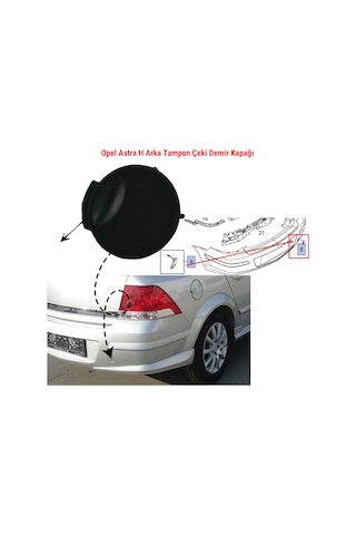Opel Astra H Sedan Tampon Çeki Demiri Kapağı Arka 93192245 - 222736