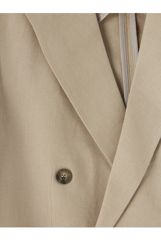 Lc Waikiki Bej Standart Kalıp Erkek Keten Blazer Ceket