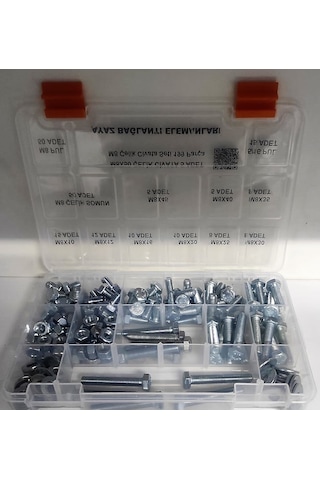 Ayaz M8 Çelik Civata Seti Anahtar Başlı 199 Parça