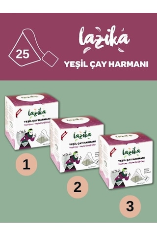 3'lü Set Yeşil Harman Yayla Çiçeği Çayı 3 37,5 G 25'li Pla Piramit Poşet- Doğal İçerikli Kaynağı