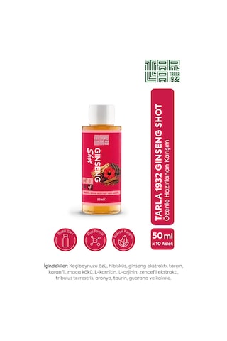 Tarla 1932 Ginseng Shot Özel Hazırlanan Karışım 50 Ml X 10 Adet