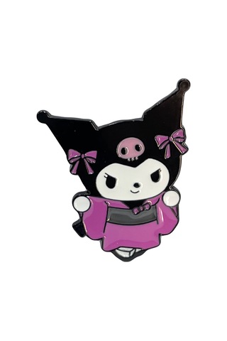 Papağan Sanrio Kuromi Metal Broş Siyah Papağan Sanrio Kuromi Metal Broş Siyah