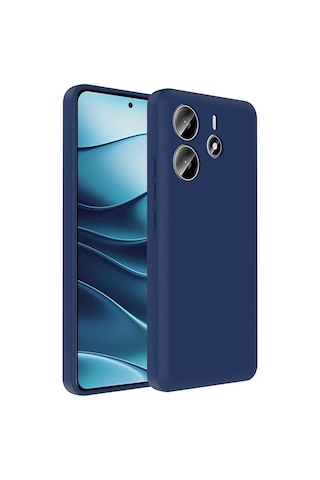 Xiaomi Redmi Note 14 4g Kılıf Kamera Korumalı Kartlık Hazneli Zore Vitra Kapak Lacivert