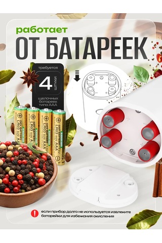 Winner Star Elektrikli Baharat Değirmeni, 2 Parçalı Set 449442355 Beyaz