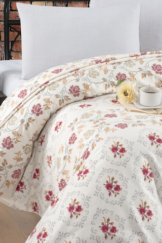 Vionel Home Kanaviçe 8 Farklı Desenli Pamuklu Çift Kişilik Baskılı Pike Çok Renkli