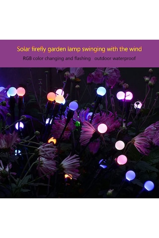 Yaozixia Adet Güneş Enerjili Yol Işıkları Otomatik Açma/kapama Dış Mekan Bahçe Işığı Bahçe Veranda Yürüyüş Yolu İçin Peyzaj Aydınlatması Çok Renkli