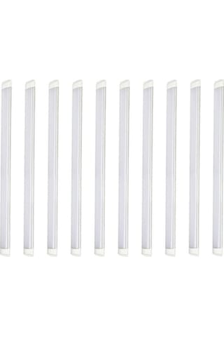 Penta 10'lu Paket 120 Cm 40 Watt Çift Sıra Ledli Led Bant Armatür 6500 Kelvin Beyaz Renk Beyaz