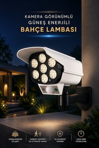 Bahçe Aydınlatması Hareket Sensörlü Led Aydınlatma Kamera Görünümlü - Lisinya Standart 25641185