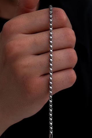 3mm Pullu Arnavut Zinciri Erkek 925 Ayar Gümüş Bileklik