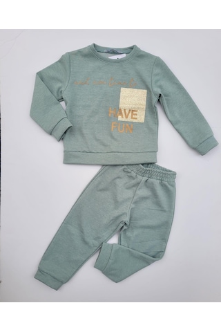 Nk Kids Kız Bebek Çocuk Orta Kalınlık Eşofman Takım-11136-mint Mint