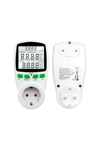 Dijital Wattmetre Enerji Sarfiyat Ölçer Tüketim Ölçer 220V Priz
