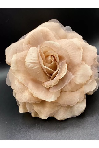 Amely Rid Büyük Ve İri Kumaş Gül Rengi Broş Tokası 175051154 Bej