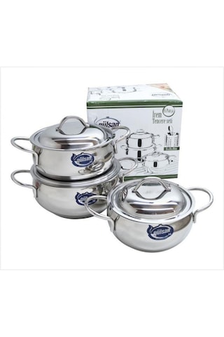 İrem 3 Lü Tencere Set Gülsan