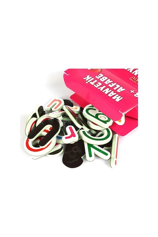Manyetik Alfabe 66 Parça Magnet Harfler Mıknatıslı Harf Figür