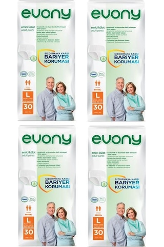 Evony 5.5 Damla Emici Külot Büyük Boy L 30'Lu x 4 120 Adet