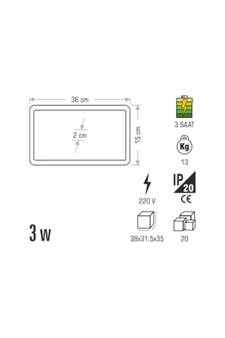 Led Işıklı Iki/Çift Yönlü Acil Çıkış Exit Tabelası Aşağı Yönde Ok (327534063)