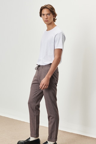 Altınyıldız Collectıon Erkek Kahve Sıyah Slim Fit Dar Kesim Mono Yaka Desenli Takım Elbise