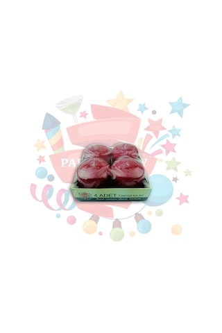 Mum Takoz 4 4 Cm 4lü Kırmızı Renk
