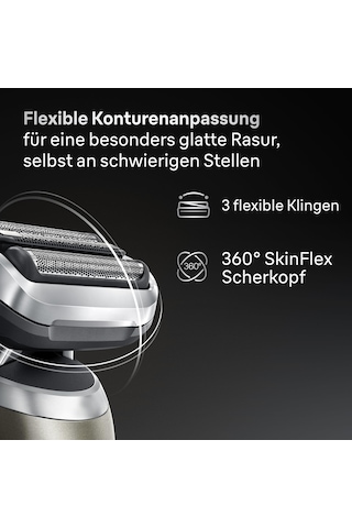 Braun Series 7 Erkek Elektrikli Tıraş Makinesi, Elektrikli Tıraş Makinesi, 60 Dak. Pil, 4'ü 1 Arada Smartcare Merkezi, +2 Ek Parça, Erkekler İçin Kablosuz Islak Ve Kuru Tıraş Makinesi, Su Geçirmez, Almanya'da Üretilmiştir, 72-c7650cc, Altın