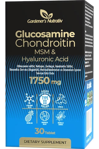 Gardener's Nutraliv Glukozamin Chondroitin Msm Hyaluronik Asit 30 Tablet