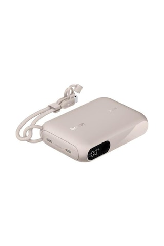 Belkin Bpb027hqsd Boostcharge 10.000 Mah 20w Usb-c Powerbank Dijital Göstergeli Taşınabilir Şarj Cihazı - Kum Rengi Siyah