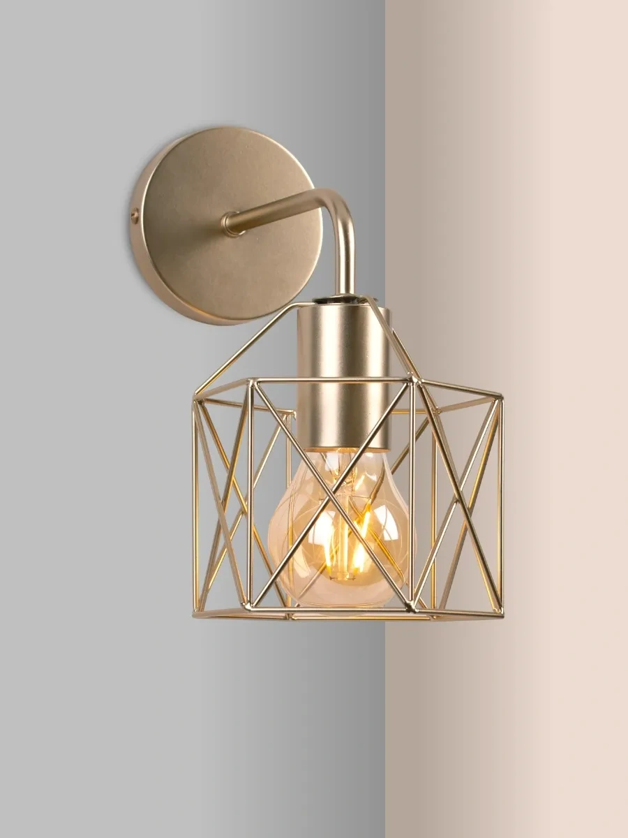 Lamplandia Yatak Odası, Antre Loft İçin Duvar Aplik Lambası 260512889 Altın Rengi