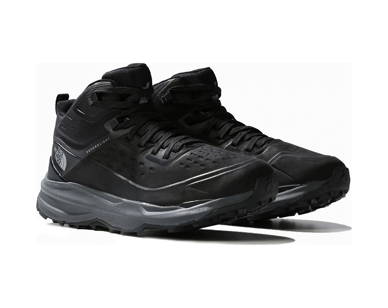 The North Face Men S Vectıv Exploris Iı Mid Futurelight Leather Hiking Boot Bilekli Su Geçirmez Bot Siyah Siyah