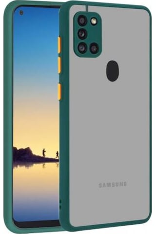 Samsung Uyumlu Galaxy A21S Kilif Lens Korumali Mat Silikon Kapak 400011589